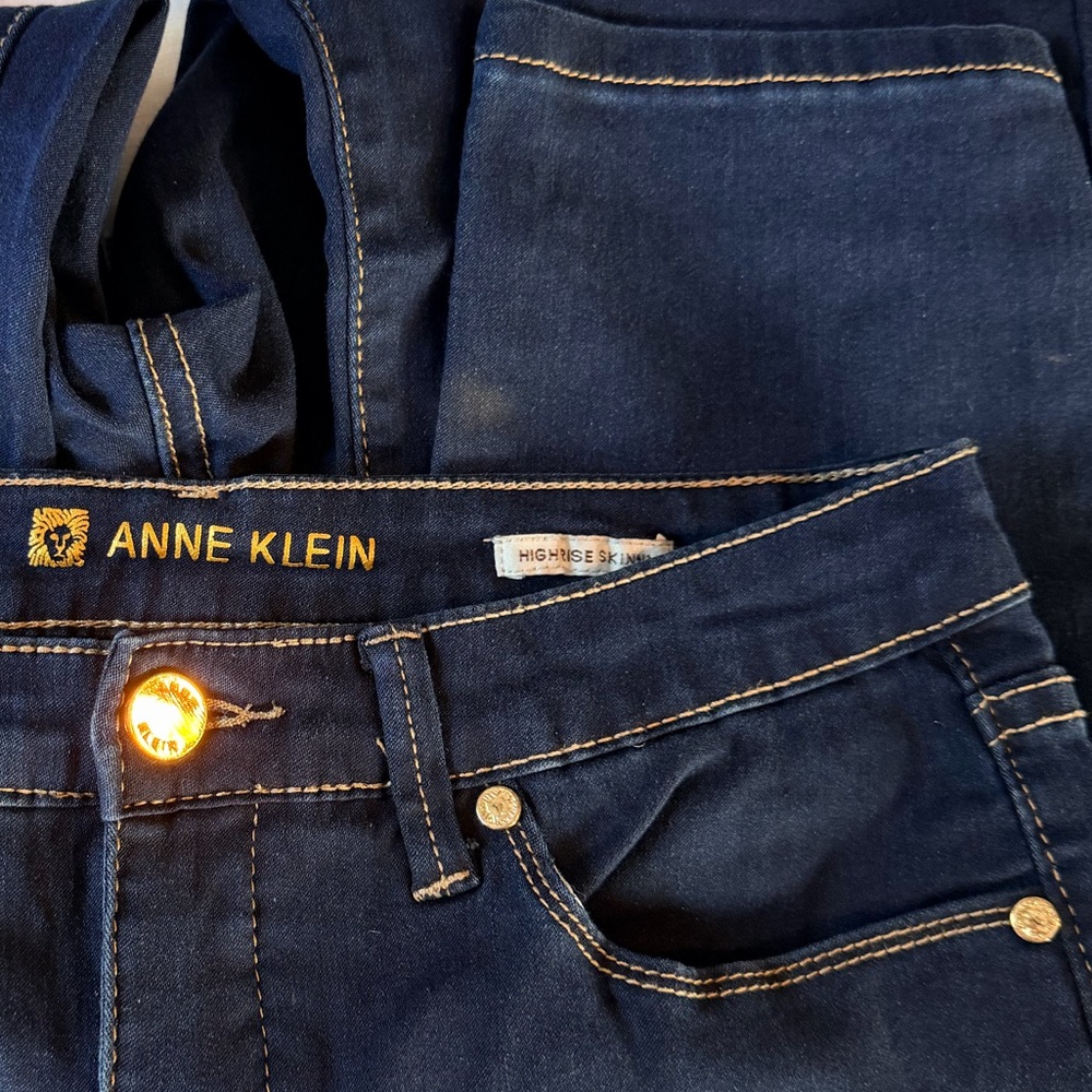 Anne Klein High Rise Dark Blue Jeans